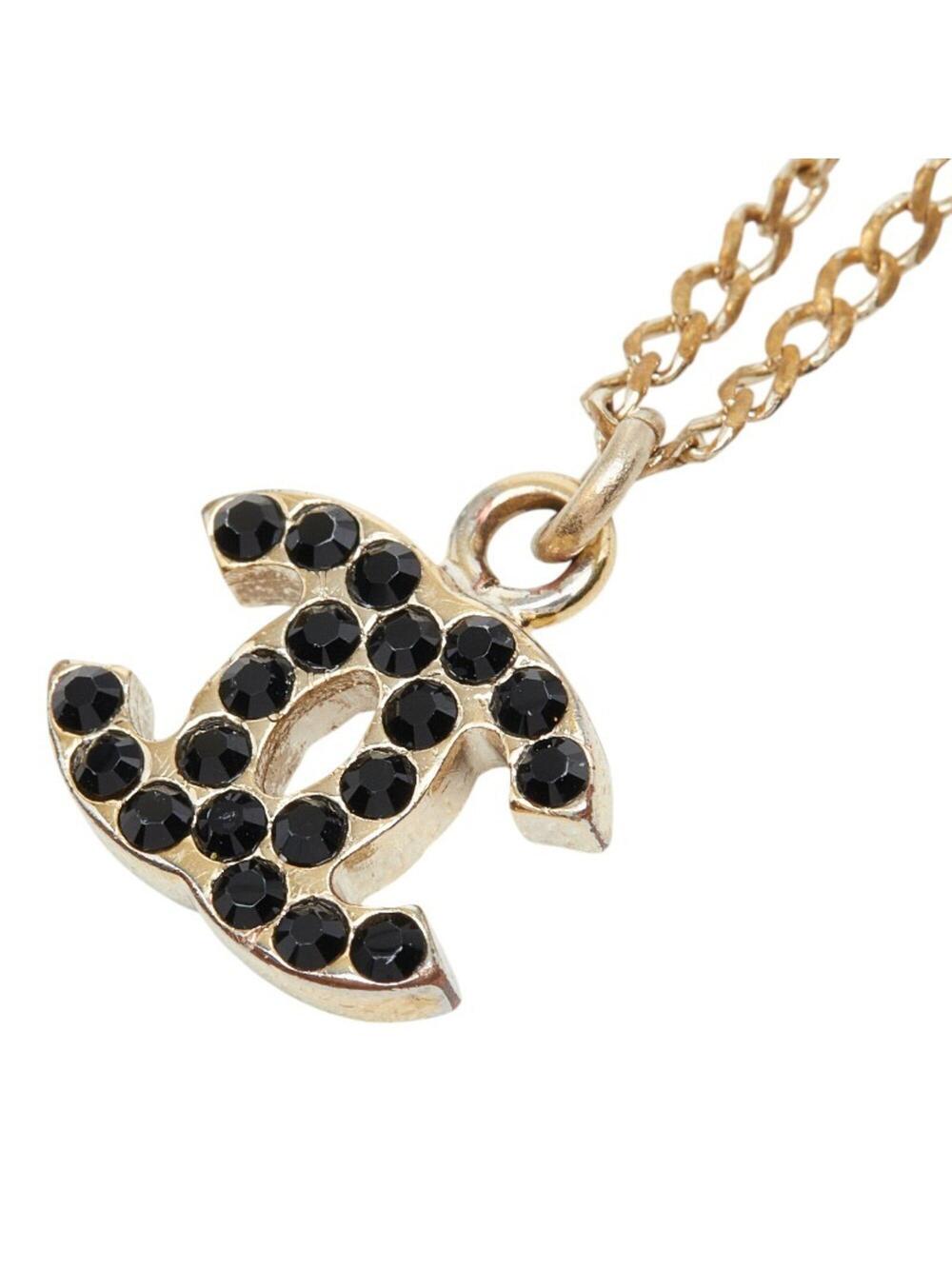 Chanel Cc Logo Pendant Necklace Gold- #312496C69B